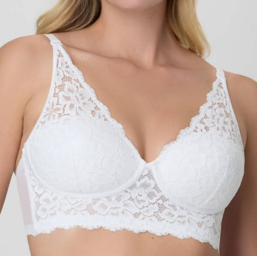 Maidenform Lace Bralette Lightly Lined Convertible Bra Longline Women's